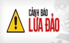 Cảnh báo lừa đảo