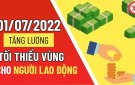 TĂNG LƯƠNG TỐI THIỂU VÙNG CHO NGƯỜI LAO ĐỘNG: