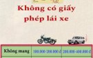 KHÔNG CÓ GIẤY PHÉM LÁI XE